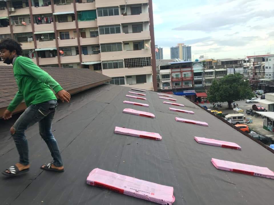 ติดตั้งหลังคาซิงเกิ้ลรูฟ